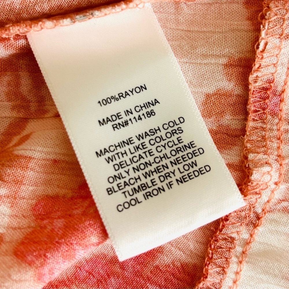 NWT FRYE AND CO. Pink and White Rayon Short Sleeve Ruffled Maxi Sundress (XXL) - Picture 13 of 15